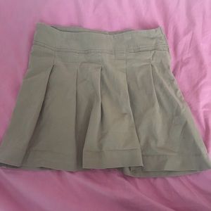 Girls Preppy Pleated Khaki Skirt (School Uniform)